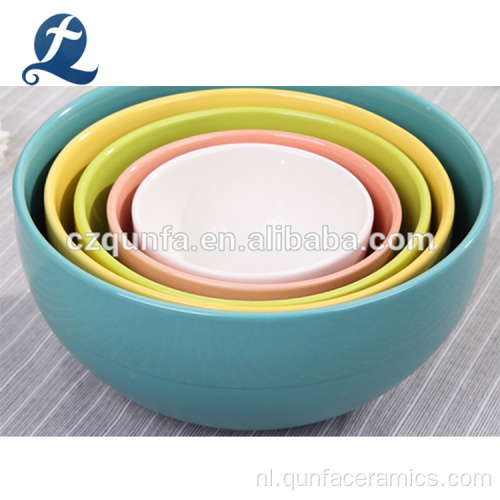 Groothandel aangepaste kleur keramische servies Bowl Set